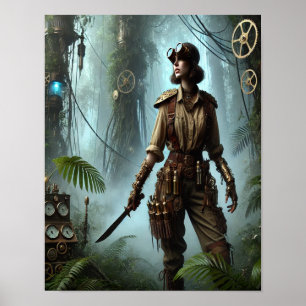 Steampunk Poster 38, The Jungle Expeditionist