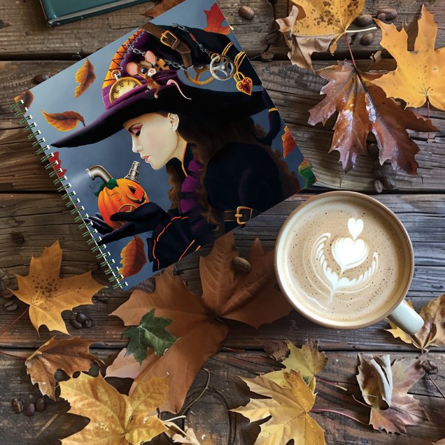 Steampunk Pumpkin Witch Notebook (Creator Uploaded)