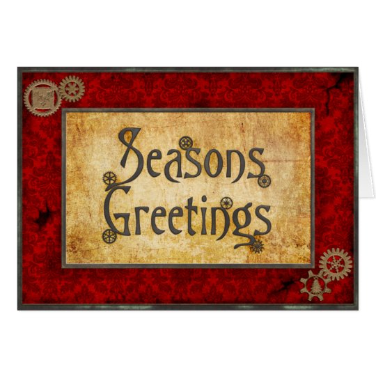 Steampunk Red Victorian Card