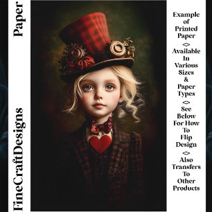 Steampunk Ringmaster Girl CN2 Scrapbook Paper