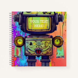 Steampunk robot notebook