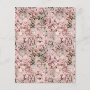 Steampunk Romance Scrapbook Paper