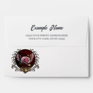 Steampunk rose envelope