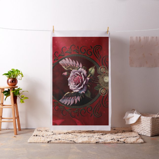 Steampunk rose fabric (In Situ)