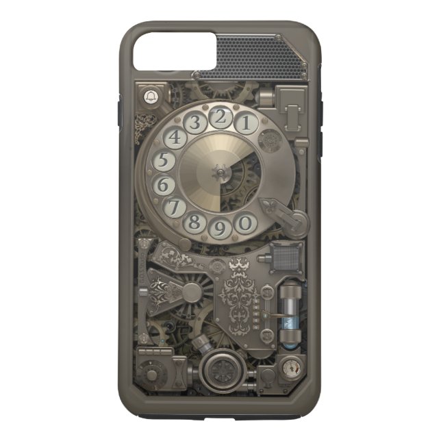 Steampunk Rotary Metal Dial Phone. Case-Mate iPhone Case (Back)