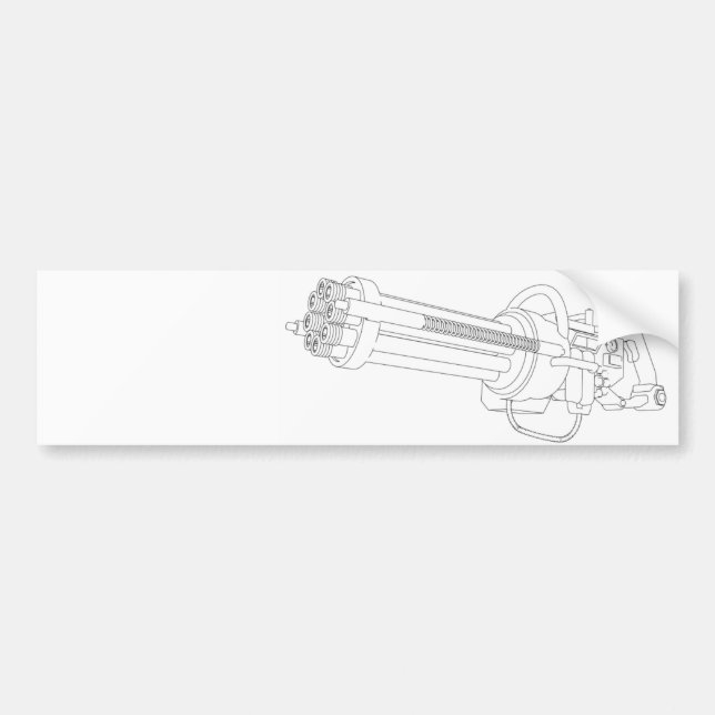 Steampunk Rotation Gun Bumper Sticker (Front)