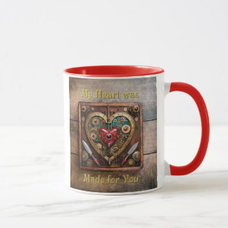 Steampunk Rubies And Daggers Warrior Valentine Mug