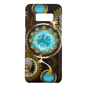 Steampunk Rusty Background with Turquoise Lenses Case-Mate Samsung Galaxy S8 Case