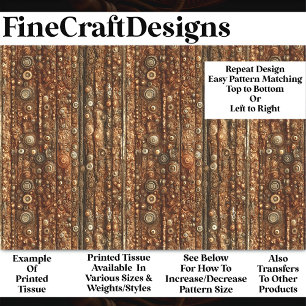 Steampunk Rusty Bronze Pattern  BN5 Decoupage   Tissue Paper