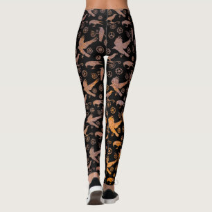 Steampunk Rusty Crows and Gears Leggings