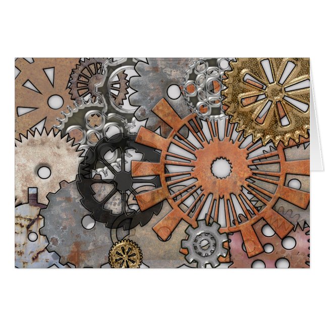STEAMPUNK RUSTY GEARS (Front Horizontal)
