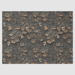 Steampunk Rusty Leaves and Flowers for Decoupage Tissue Paper