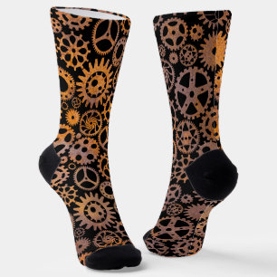 Steampunk Rusty Steel Gears Socks