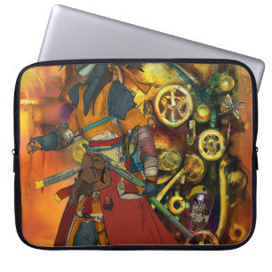 Steampunk Samurai Laptop Sleeve