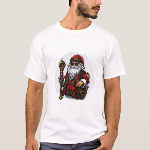 Steampunk Santa Claus Vintage Retro Style T-Shirt