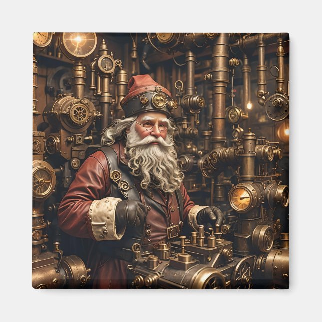 Steampunk Santa Magnet (Front)