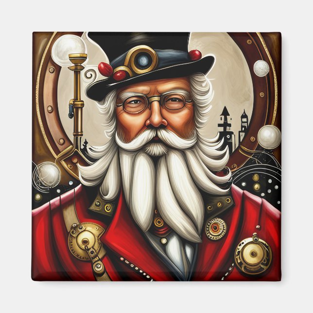 Steampunk Santa Magnet (Front)