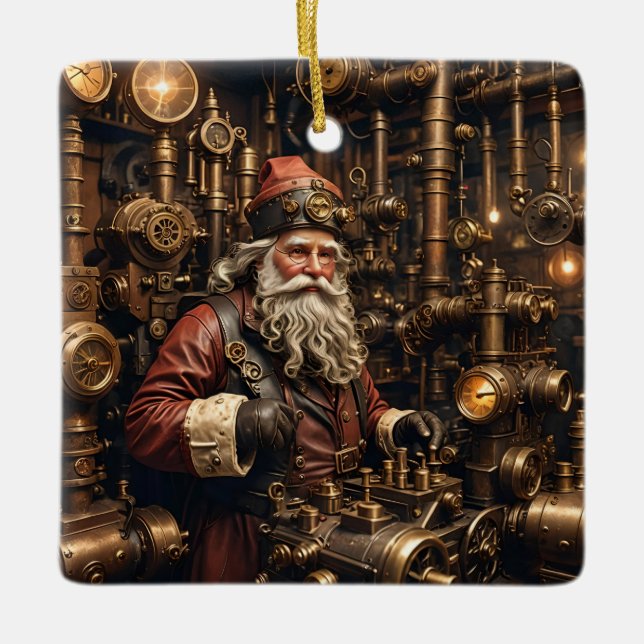 Steampunk Santa Ornament (Front)
