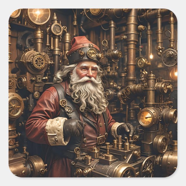 Steampunk Santa Stickers (Front)