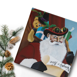 Steampunk Santa Victorian Christmas Fantasy Art Binder
