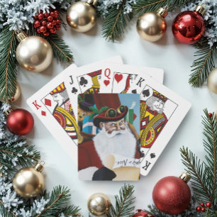 Steampunk Santa Victorian Christmas Fantasy Art Playing Cards