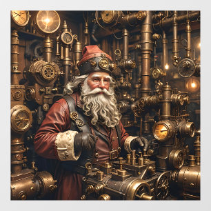 Steampunk Santa Window Cling