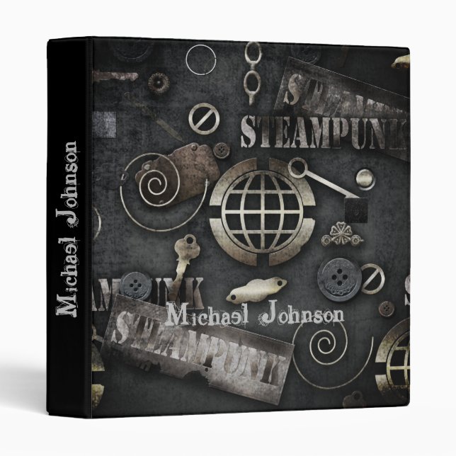 Steampunk, scrapbooking binder (Front/Spine)