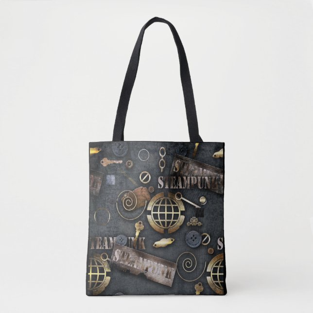 Steampunk, scrapbooking tote bag (Front)