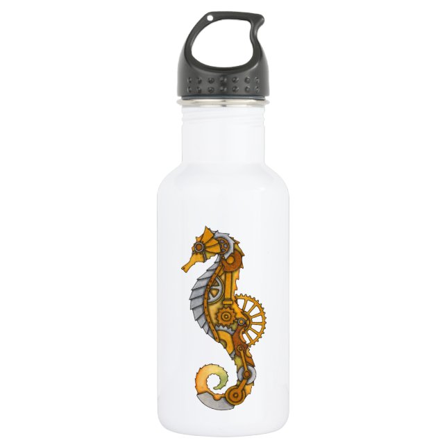 Steampunk Seahorse 532 Ml Water Bottle (Front)