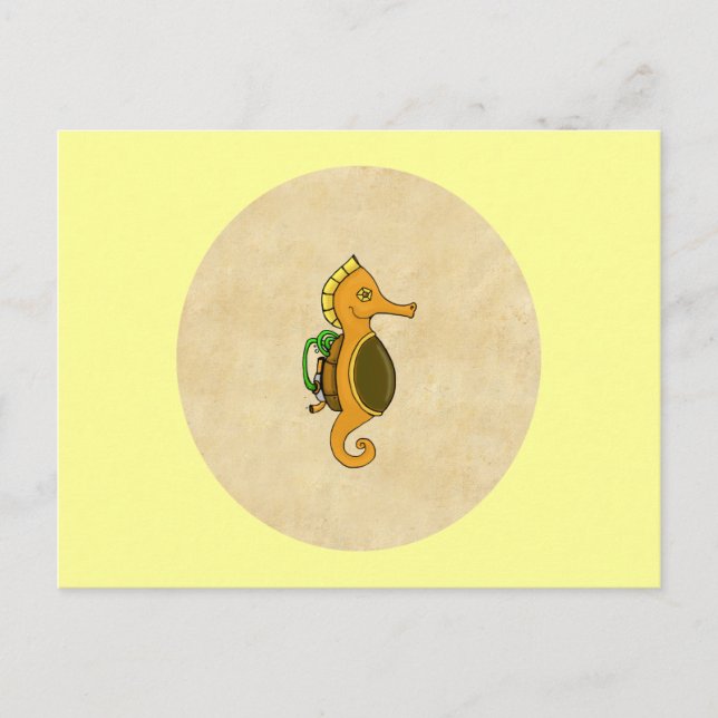 Steampunk Seahorse Postcard (Front)