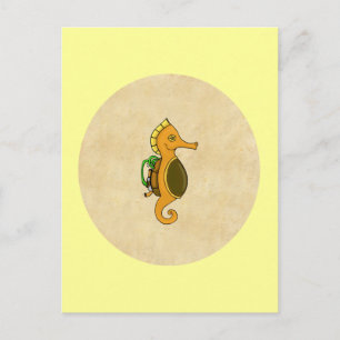 Steampunk Seahorse Postcard