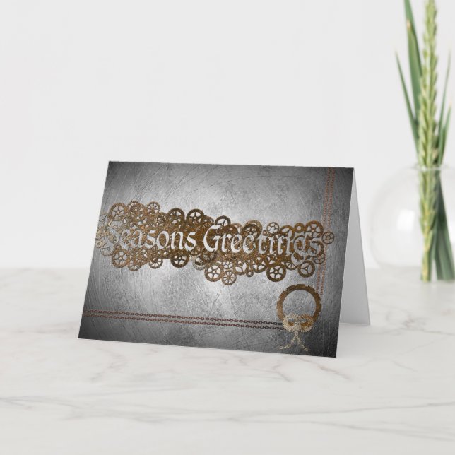 Steampunk - Seasons Greetings Card (Front)