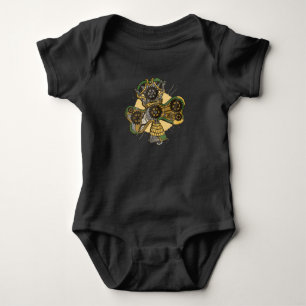 Steampunk Shamrock Saint Patricks Day Baby Bodysuit