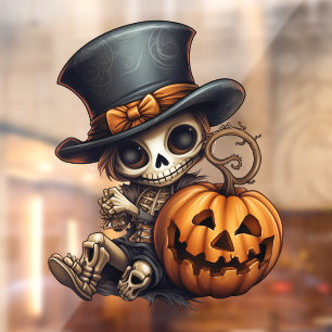 Steampunk Skeleton Window Cling