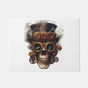Steampunk Skull Engine Doormat