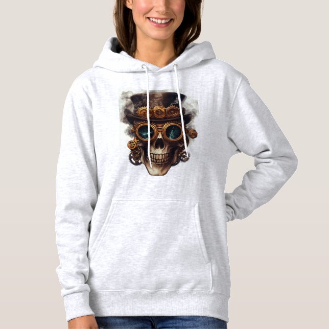 Steampunk Skull Engine Hoodie (Front)