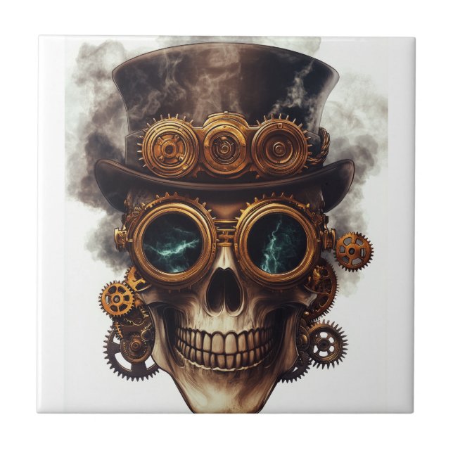 Steampunk Skull Engine Tile (Front)