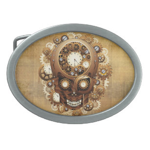 Steampunk Skull Gothic Style Belt Buckle