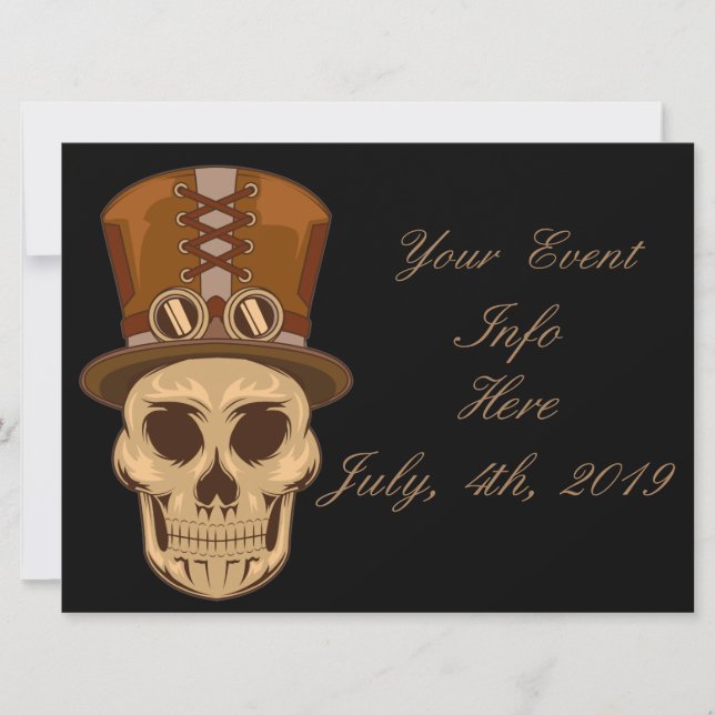 Steampunk Skull in Top Hat Thunder_Cove (Front)