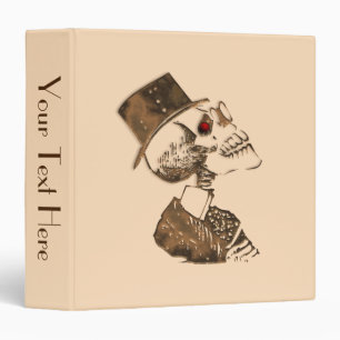 Steampunk Skull Personalized Binder
