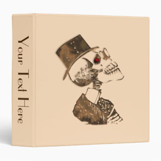 Steampunk Skull Personalized Binder