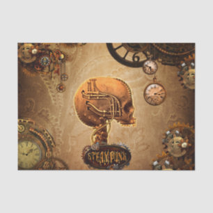 Steampunk skull tissue paper