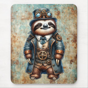 Steampunk Sloth Mouse Pad