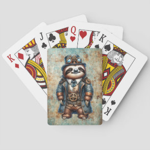 Steampunk Sloth Playing Cards