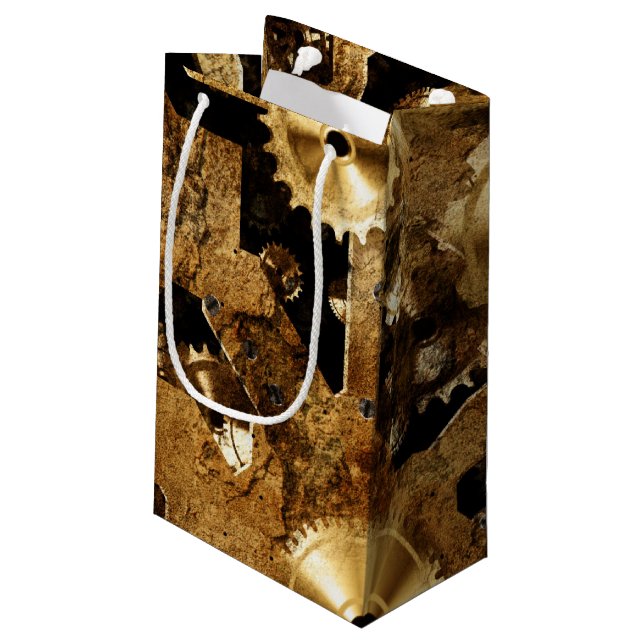 Steampunk Small Gift Bag (Back Angled)