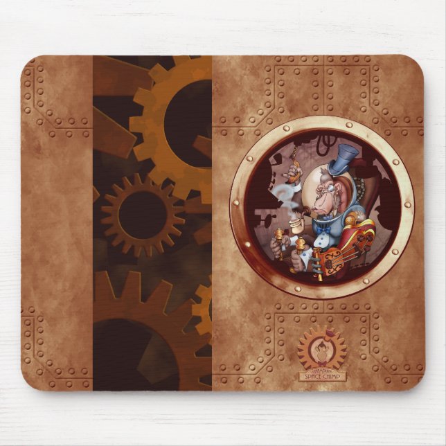 Steampunk Space Chimp Mouse Pad (Front)