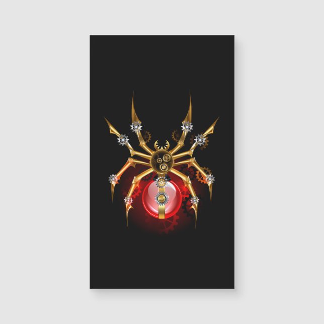 Steampunk spider on black (Front)
