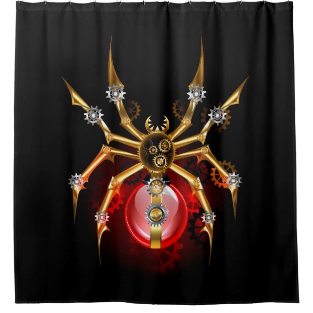 Steampunk spider on black (Front)