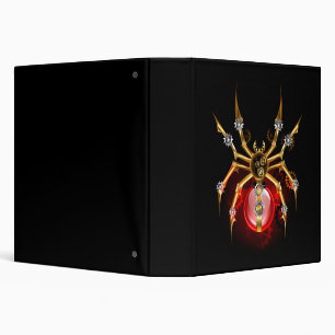 Steampunk spider on black binder