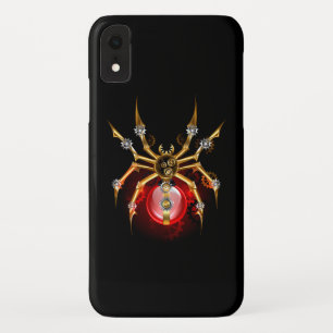 Steampunk spider on black iPhone XR case